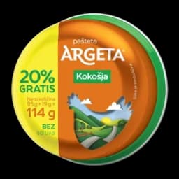 Argeta kokošija 95g+19g gratis