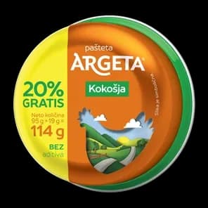 Argeta kokošija 95g+19g gratis
