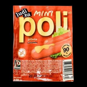 Hrenovka Mini Poli 130g Perutnina
