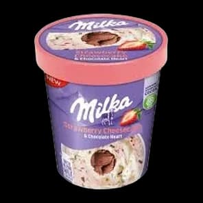 Sladoled Milka jagoda cizkejk 338g