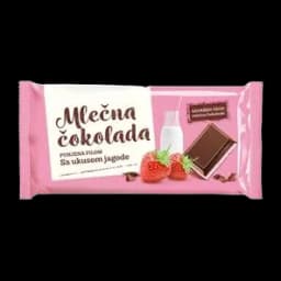 Čokolada Mlečna Bela Sa Jagodom Pobeda 100g