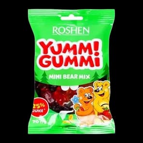 Bombone Gumene Yummi Gummi Bear Mix Roshen 70g