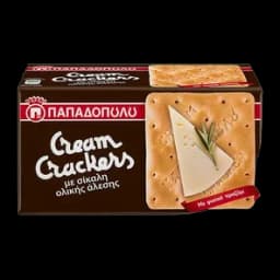 Krekeri Sa Integralnim Pšenicnim I Raženim Brašnom 175g Cream Crackers Papadopoulos