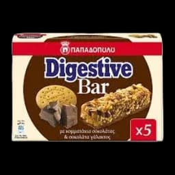 Musli Bar Sa Digestiv Keksom I Komadićima Mlečne Čokolade 28g Papadopoulos