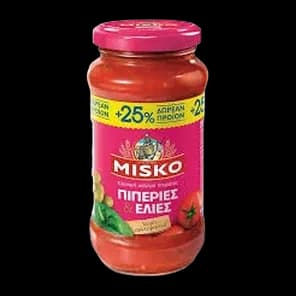 Paradajz Sos Sa Paprikom I Maslinama 500gr Misko