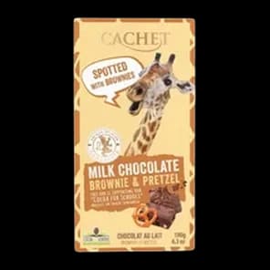 Čokolada Mlečna Brownie&pretzel Cachet 180g