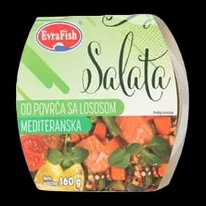 Salata Mediteranska Od Povrća Sa Lososom170gr Fisher King