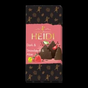 Čokolada Crna Strawberry&aloe Vera Heidi 80g