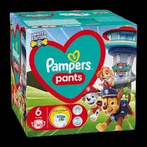 Pelene Pampers Pants Patrolne Šape Vel.6 (14-19kg) 60kom P&g