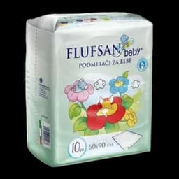 Baby Nepremočivi Podmetači Flufsan 60x90 10kom Europrosan