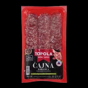 Kobasica Cajna Slajs 80g Topola