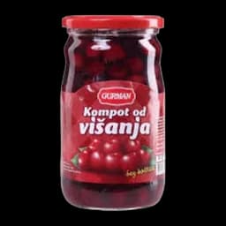 Kompot visnja bez kost.Gurman 720g