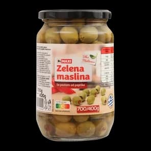 Maslina zel.sa paprikom Maxi 700g