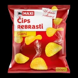 Cips rebrasti slani Maxi 150g