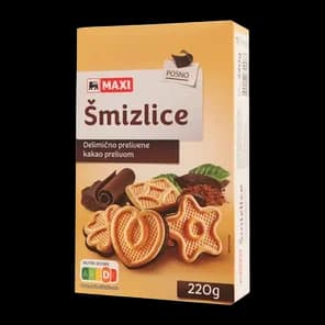 Smizlice sa kakao prelivom Maxi 220g