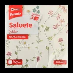 Salvete Dekor 3 cvetne Premia 3sl 33/20
