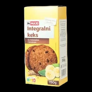 Integr.keks banana&cokolada Maxi 150g