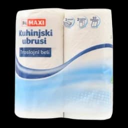 Kuhinjski ubrus beli Maxi 3sl 2/1