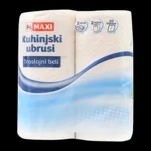 Kuhinjski ubrus beli Maxi 3sl 2/1