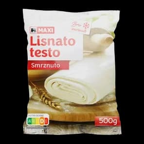 Smrznuto lisnato testo Maxi 500g