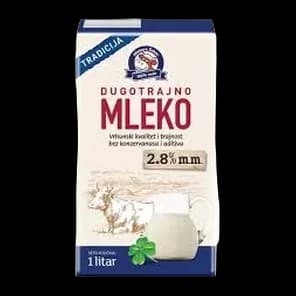 Sterilizovano mleko 2,8%mm 1/1 brik