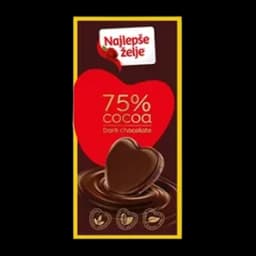 Najlepse Zelje Crna Cokolada 75g