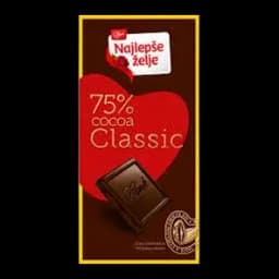 Cokolada crna 75% visnja i badem NZ 75g