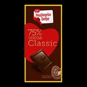 Cokolada crna 75% visnja i badem NZ 75g
