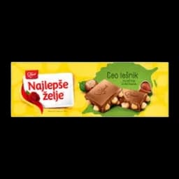 Cokolada ceo lesnik Najlepse zelje 250g
