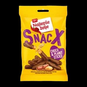 Cokoladni stapici kikiriki SnacX NZ 80g