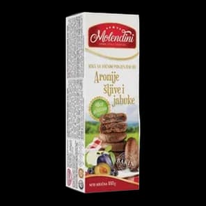 Keks Bez Glutena Sa Voćnim Punjenjem Aronija Šljiva I Jabuka 180gr Molendini