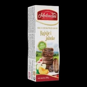 Keks Bez Glutena Sa Voćnim Punjenjem Kajsija I Jabuka 180gr Molendini
