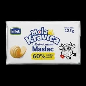 Moja Kravica Maslac Sa 60%mlecne Masti 125g Folija