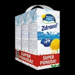 Mleko UHT Zdravo 2%mm 3x1l tropak