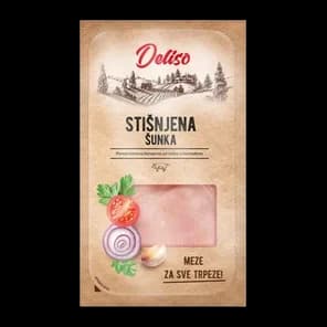Šunka Stišnjena Slajs 100g Deliso