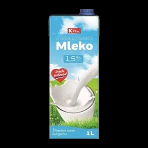 Mleko Uht 1.5%mm 1l K Plus