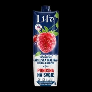 Nectar life premium sok 100% malina 1 l