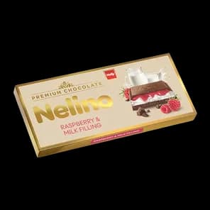 Čokolada Mlečna Mleko&malina Nelino 85g