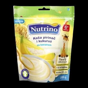 Kaša Mlečna Pirinač I Kukuruz Sa Bananom 200gr Nutrino