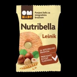 Keks Punjeni Lešnik 50gr Nutribella