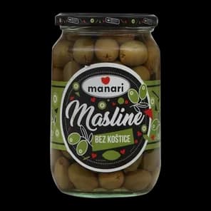 Masline zelene bez kostice Manari 680g