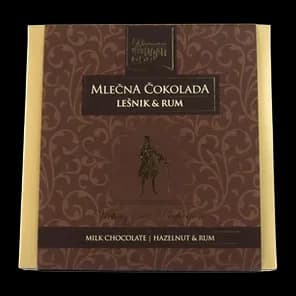 Čokolada Lešnik&rum 90g Eugen