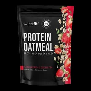Kaša Proteinska Jagoda-zeleni Čaj 80g Sweetfit