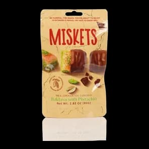 Suva Baklava Sa Pistacima Prelivena Mlecnom Cokoladom Miskets 80g
