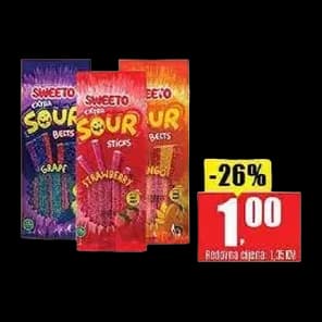 Bombone Gumene Kisele Trake Mango Sweeto 75g