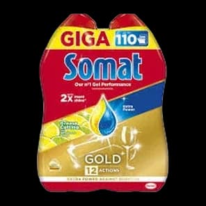 Somat gel za maš.pranje posuđa limun 100wl