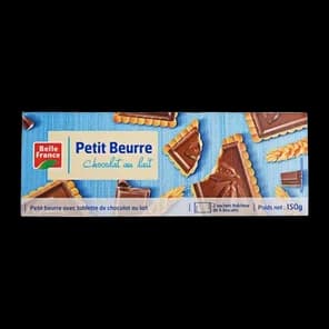 Keks Sa Maslacem Preliven Mlečnom Čokoladom Petit Beurre 150gr Belle France 1 + 1 Gratis