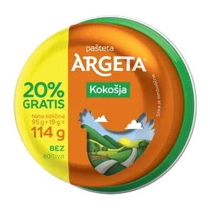 Argeta kokošija 95g+19g gratis