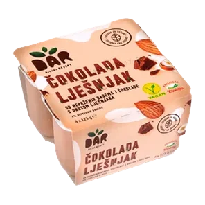 Desert Biljni Čokolada Lešnik 4 X 125 Gr Dar