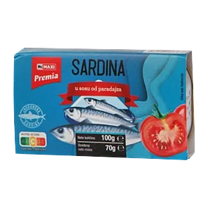 Sardina par.sos bez glutena 100g